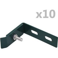 vidaXL Wall Corner Connector 10 Sets Green