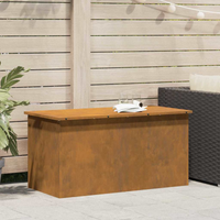 vidaXL Outdoor Storage Box Rusty 100 x 50.5 x 50 cm Steel