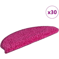 vidaXL Stair Mats 30 pcs 65x21x4 cm Pink Half Round Large