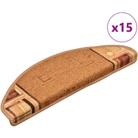 vidaXL Self-adhesive Stair Mats 15 pcs Beige 65x21x4 cm