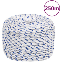 vidaXL Boat Rope White 6 mm 250 m Polypropylene
