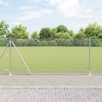 vidaXL Fence Post Silver 100 x 1 m (13 mm mesh) Steel
