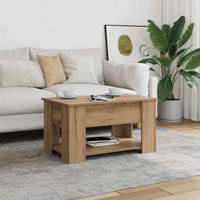 vidaXL Coffee Table Artisan Oak 79x49x41 cm Engineered Wood