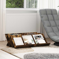 vidaXL Magazine Rack Smoked Oak 90 x 53 x 28.5 cm Engineered Wood