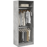 vidaXL Wardrobe Concrete Grey 80x50x200 cm Engineered Wood