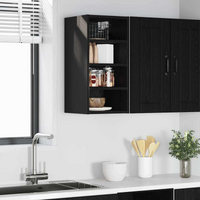 vidaXL Hanging Cabinet Black oak 30 x 29.5 x 60 cm Engineered Wood