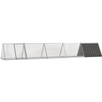 vidaXL Rabbit Cage Anthracite 504.5x80.5x71 cm Galvanised Steel
