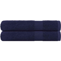 vidaXL Sauna Towels "FROGN" 2 pcs Navy Blue 80x200 cm 360 gsm
