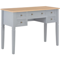 vidaXL Writing Desk Grey 109.5x45x77.5 cm Wood