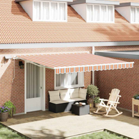 vidaXL Retractable Awning with Manual Multicolour 400 x 300 cm Fabric