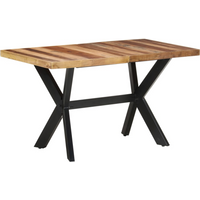 vidaXL Dining Table 140x70x75 cm Solid Wood with Honey Finish