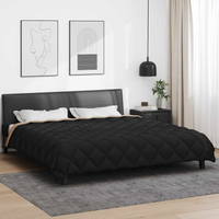 vidaXL Winter Duvet Black and Taupe 240 x 260 cm Microfiber