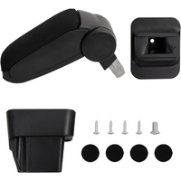 vidaXL Car Armrest Black 13x34x(33-46) cm ABS