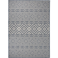 vidaXL Outdoor Flatweave Rug 200x280 cm Blue Stripes