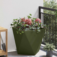vidaXL Planter Olive Green 50 x 50 x 50 cm Steel