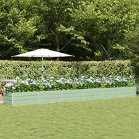 vidaXL Planter Green 600 x 80 x 45 cm Steel
