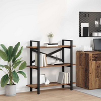 vidaXL Bookshelf Old Wood 100 x 33.5 x 102 cm Engineered Wood