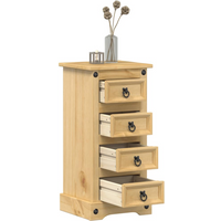vidaXL Bedside Cabinet Corona 35x32.5x74 cm Solid Wood Pine