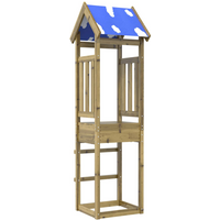 vidaXL Play Tower Brown 52.5 x 46.5 x 208 cm Solid Impregnated Wood