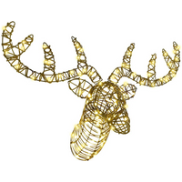vidaXL Reindeer Pull Sleigh Warm white 68 x 36.5 x 62.5 cm Rattan