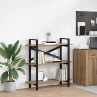 vidaXL Bookshelf Artisan Oak 100 x 33.5 x 102 cm Engineered Wood
