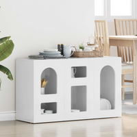 vidaXL Sideboard High Gloss White 100 x 35 x 59 cm Engineered Wood
