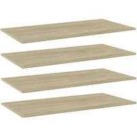 vidaXL Bookshelf Boards 4 pcs Sonoma Oak 80x20x1.5 cm Engineered Wood