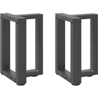 vidaXL Coffee Table Legs T-Shaped 2 pcs Anthracite 38x25x(42-43) cm Steel