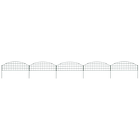 vidaXL Arched Garden Fence Set 77.3x26 cm Green