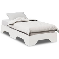 vidaXL Bed Frame No Mattress Stackable White 80x200 cm Solid Wood