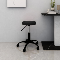 vidaXL Office Swivel Chair Black Velvet