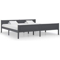 vidaXL Bed Frame without Mattress Solid Pinewood Grey 200x200 cm