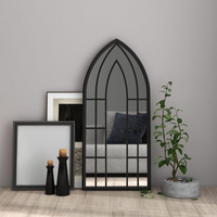 vidaXL Mirror Black 100x45 cm Iron for Indoor Use