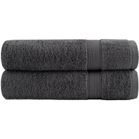 vidaXL Premium Hand Towels "SOLUND" 2 pcs Anthracite 50x100 cm 600 gsm