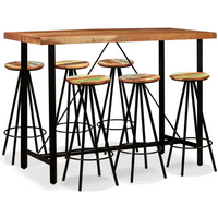 vidaXL Bar Set 7 Pieces Solid Acacia and Reclaimed Wood