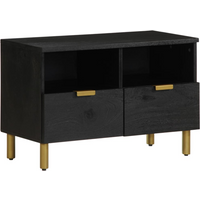 vidaXL TV Cabinet Black 70x33x46 cm Engineered Wood