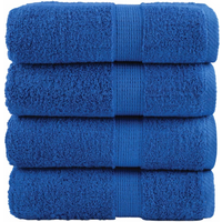 vidaXL Premium Wash Towels "SOLUND" 4 pcs Blue 30x30 cm 600 gsm