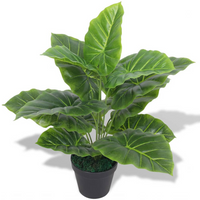 vidaXL Artificial Taro Plant with Pot 45 cm Green