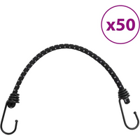 vidaXL Bungee Cords with Reflective Strips and Hooks 50 pcs 46 cm