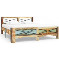 vidaXL Bed Frame without Mattress Solid Reclaimed Wood 180x200 cm Super King