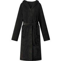 vidaXL Bathrobe Hoodie Black XL Flannel