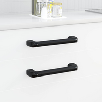 vidaXL Handle Plain 2 pcs Black 380 x 34 x 85 mm Aluminium and PP