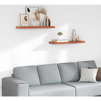 vidaXL Wall Shelf 2 pcs Red 90 x 23.5 x 4 cm Engineered Wood