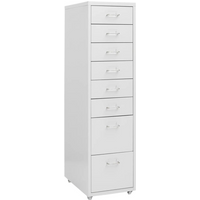 vidaXL Mobile File Cabinet Grey 28x41x109 cm Metal