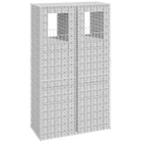 vidaXL Gabion Basket Posts 2 pcs 50x50x180 cm Iron