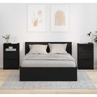 vidaXL Bedside Tables 2 pcs Black 40 x 30 x 467 cm Engineered Wood
