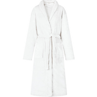 vidaXL Bathrobe without Hood White S Flannel