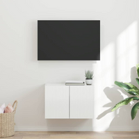 vidaXL TV Wall Cabinet Wall-mounted High Gloss White 59.5 x 31 x 40 cm