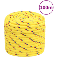 vidaXL Boat Rope Yellow 18 mm 100 m Polypropylene