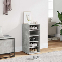 vidaXL Shoe Cabinet Concrete Grey 31.5x35x70 cm Engineered Wood